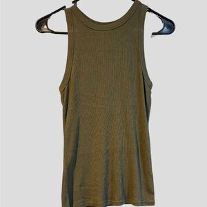 A New Day Khaki Ribbed Top